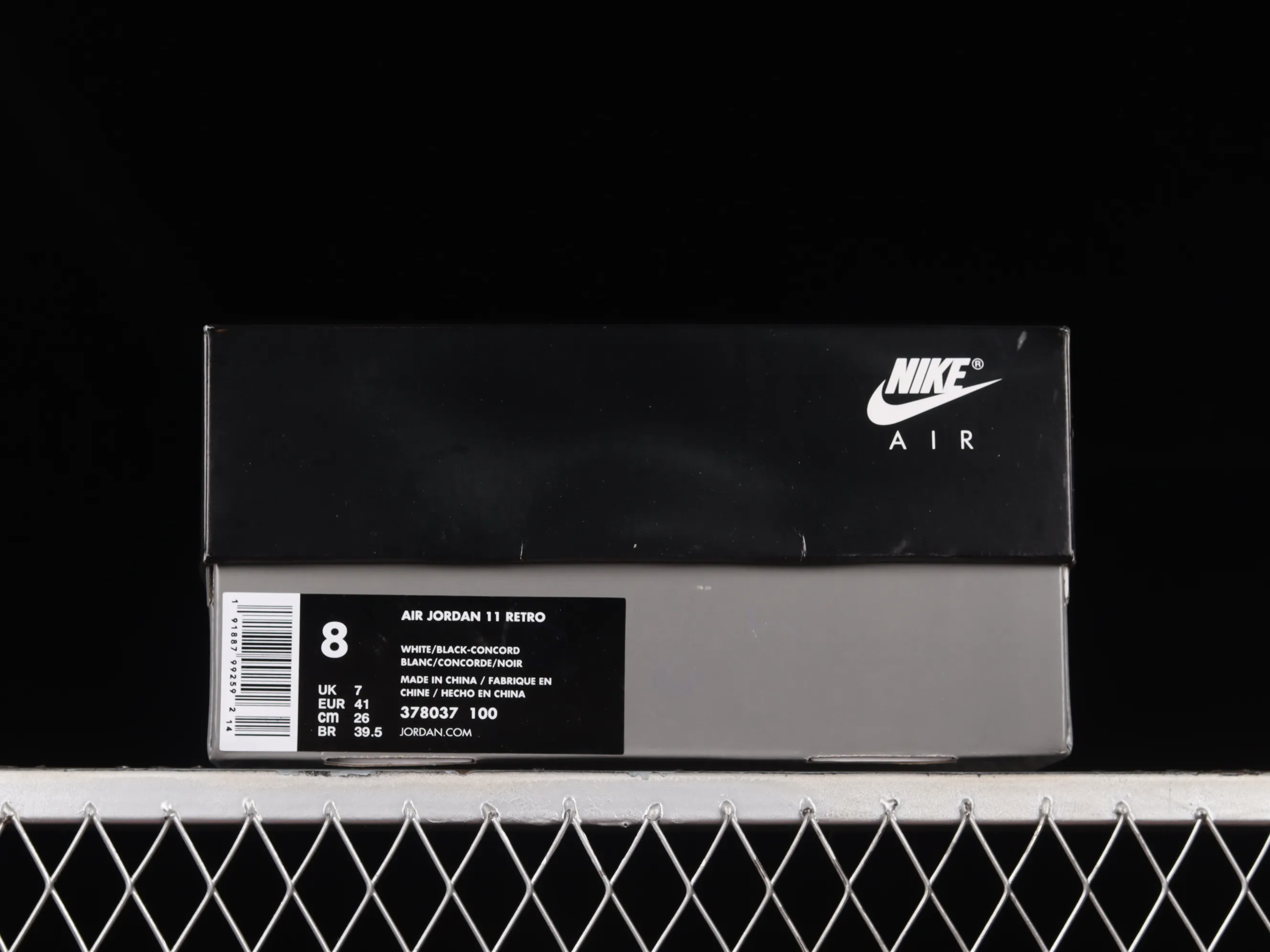 All categories Air Jordan Jordan series basketball shoes Air Jordan 11 OG version Air Jordan 11Concord AJ11 Concord black and white replica basketball shoes 378037-100